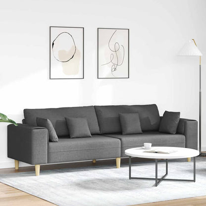 Divano con cuscino Grigio scuro 250 x 77 x 76 cm Tessuto