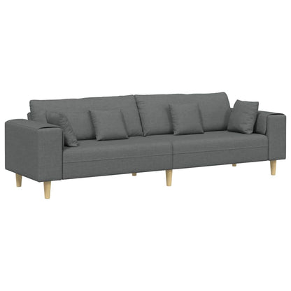 Divano con cuscino Grigio scuro 250 x 77 x 76 cm Tessuto