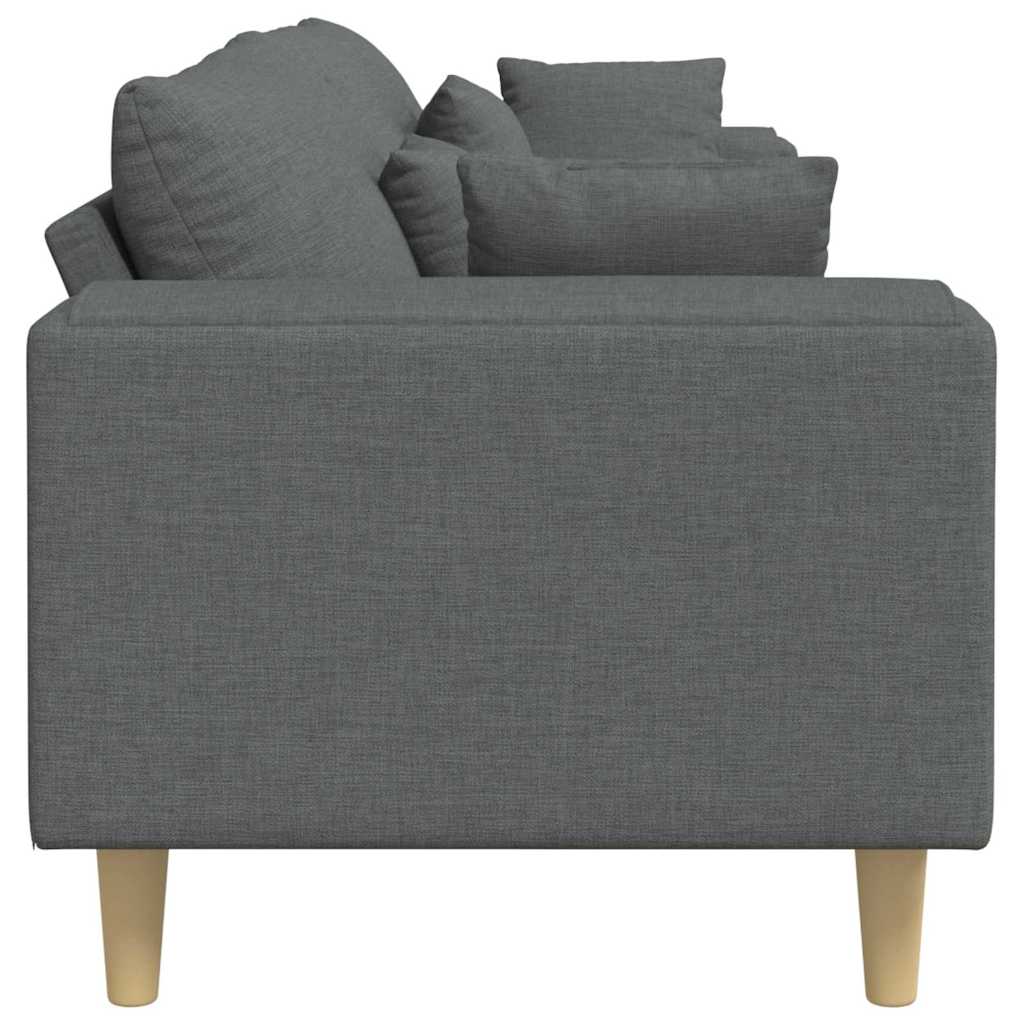 Divano con cuscino Grigio scuro 250 x 77 x 76 cm Tessuto