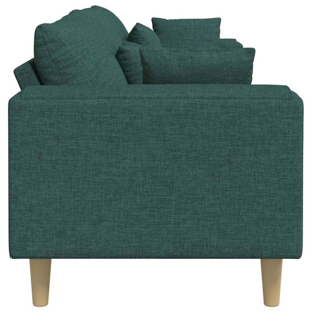 Divano con cuscino Verde Scuro 250 x 77 x 76 cm Tessuto