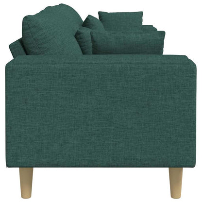 Divano con cuscino Verde Scuro 250 x 77 x 76 cm Tessuto