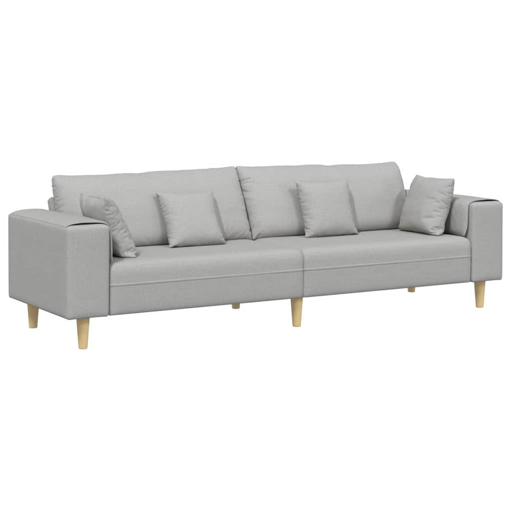 Divano con cuscino Grigio Nuvola 250 x 77 x 76 cm Tessuto