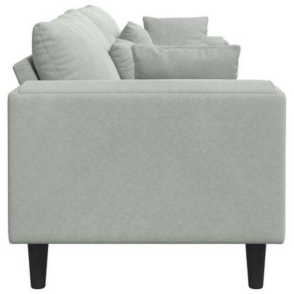 Divano con cuscino Grigio chiaro 250 x 77 x 76 cm Velluto