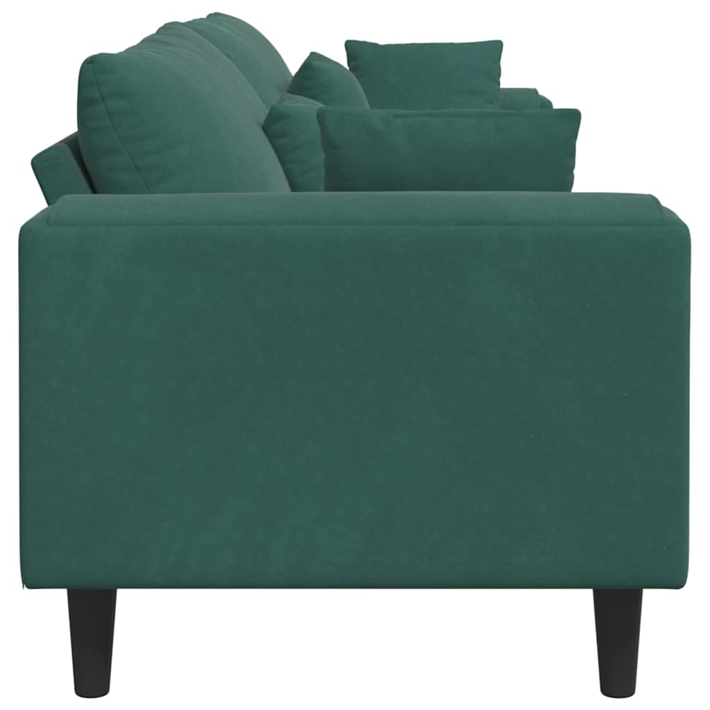 Divano con cuscino Verde Scuro 250 x 77 x 76 cm Velluto