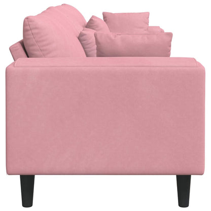 Divano con cuscino Rosa 250 x 77 x 76 cm Velluto