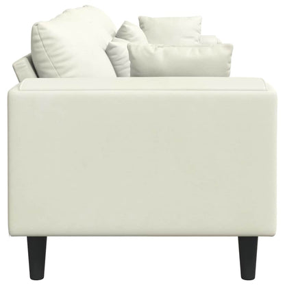 Divano con cuscino Crema 250 x 77 x 76 cm Velluto