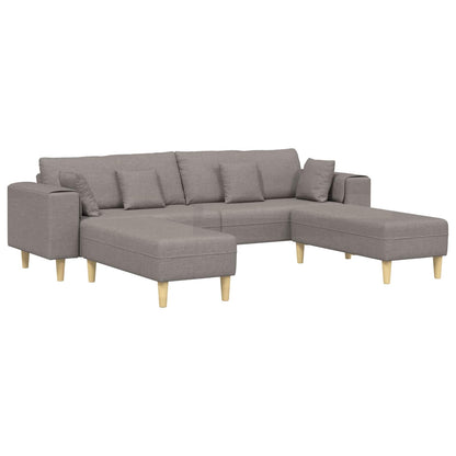 Divano con cuscino 3 pcs Talpa Tessuto