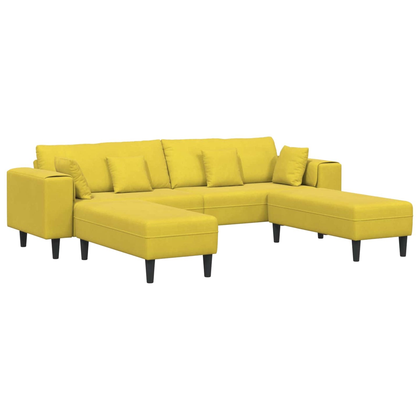 Divano con cuscino 3 pcs Giallo Velluto