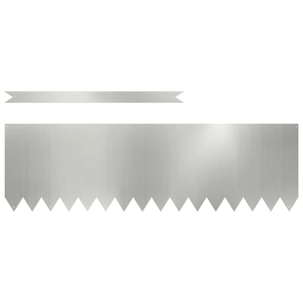 Bordura per Prato 50 pcs Argento 100 x 0.05 x 20 cm