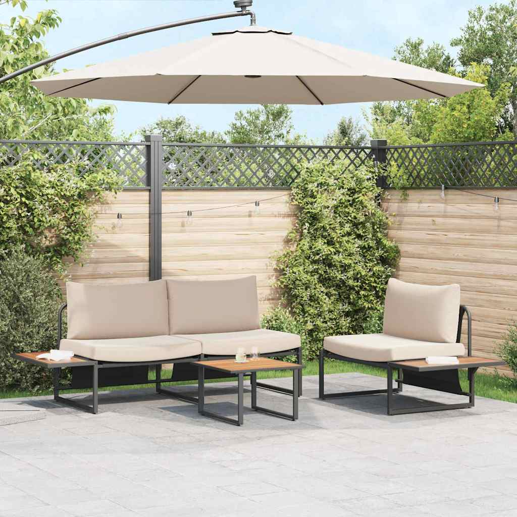 Set da Pranzo per Giardino 3 pcs Talpa Acciaio