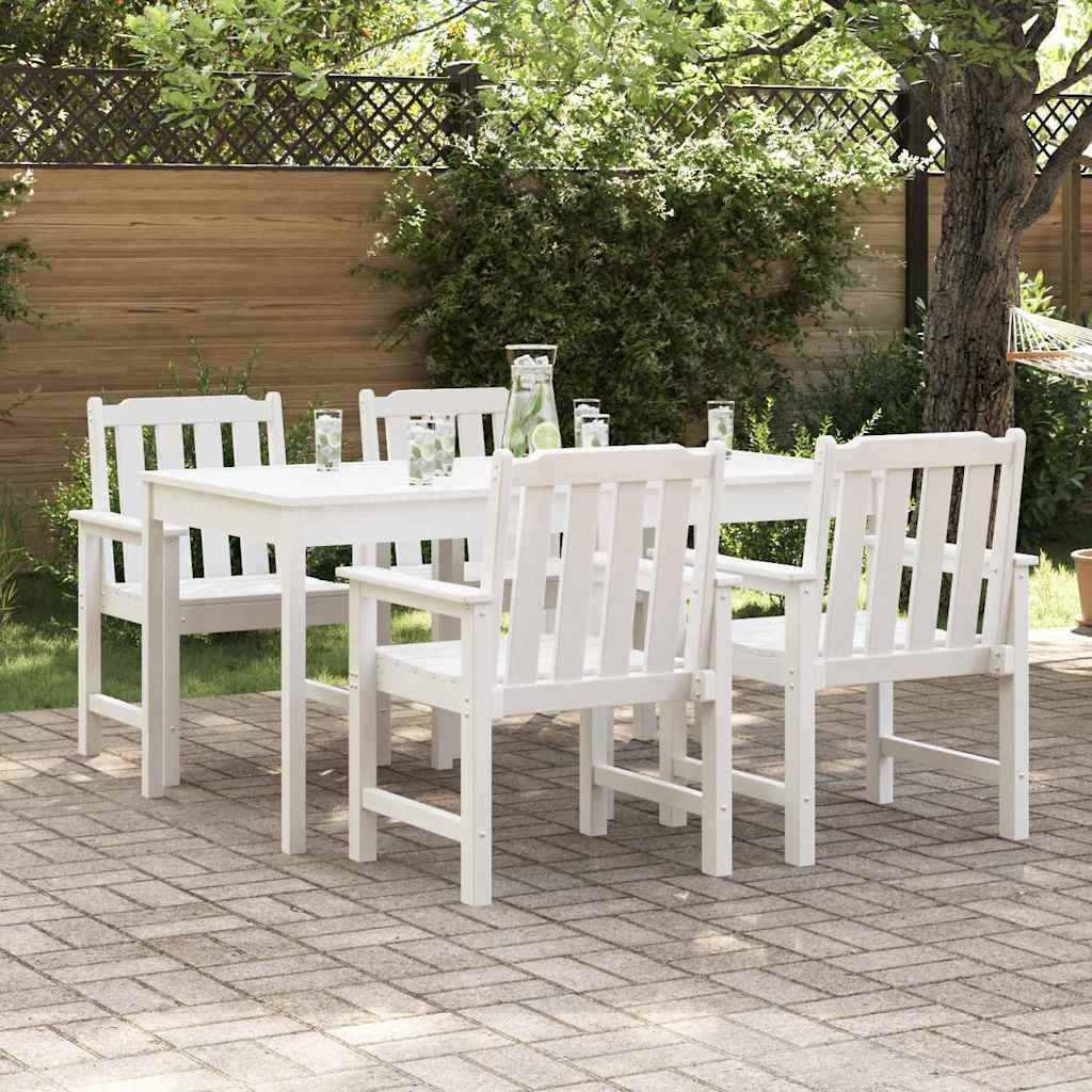 Sedia da Giardino 4 pcs Bianco 65.5 x 59 x 88 cm Polietilene
