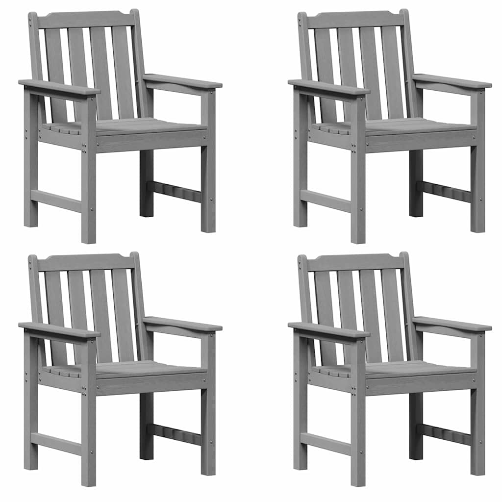 Sedia da Giardino 4 pcs Grigio chiaro 65.5 x 59 x 88 cm