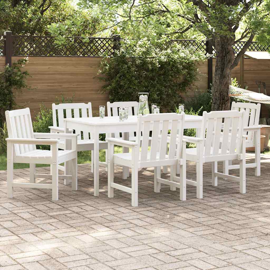 Sedia da Giardino 6 pcs Bianco 65.5 x 59 x 88 cm Polietilene