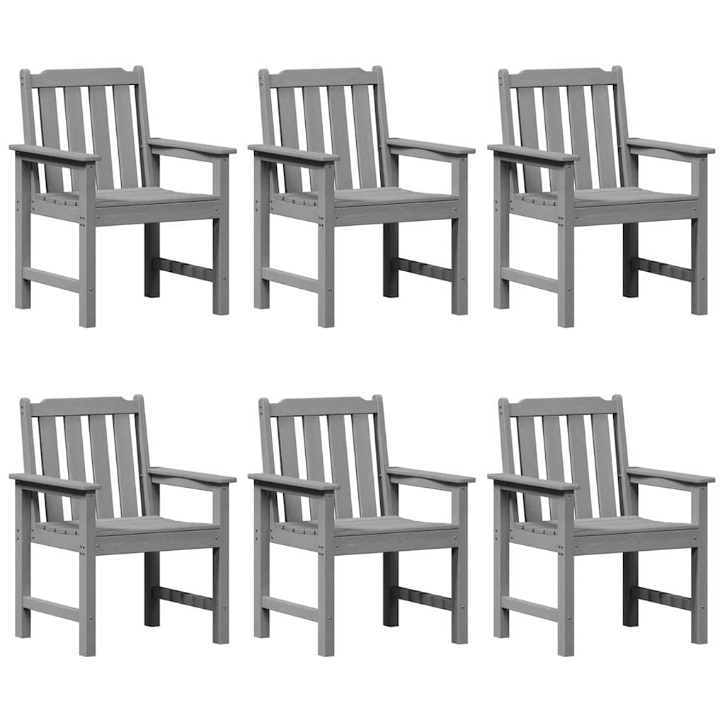 Sedia da Giardino 6 pcs Grigio chiaro 65.5 x 59 x 88 cm