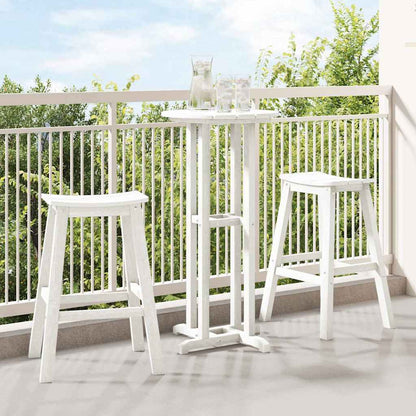 Set Bar da Giardino 3 pcs Bianco HDPE