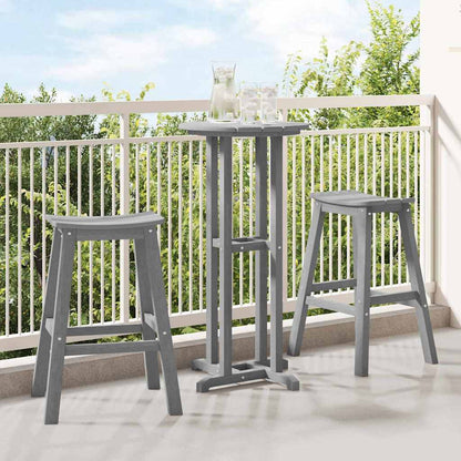 Set Bar da Giardino 3 pcs Grigio chiaro HDPE