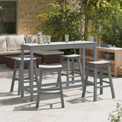 Set Bar da Giardino 4 pcs Grigio chiaro HDPE