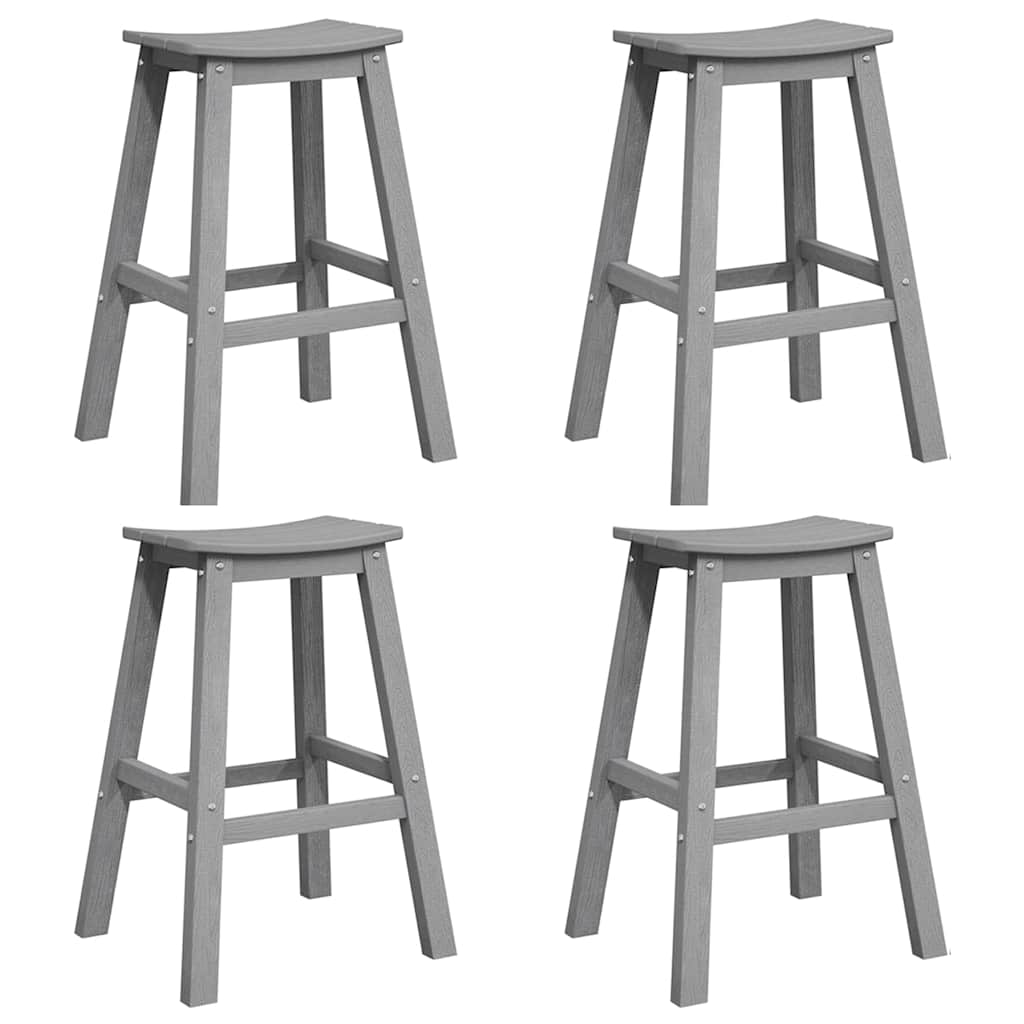 Set Bar da Giardino 4 pcs Grigio chiaro HDPE