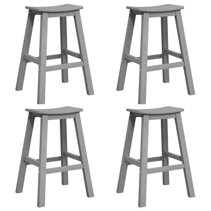 Set Bar da Giardino 4 pcs Grigio chiaro HDPE