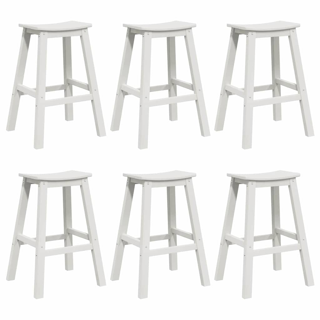 Set Bar da Giardino 6 pcs Bianco HDPE