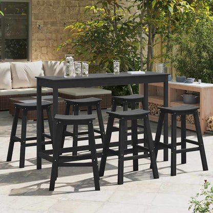 Set Bar da Giardino 6 pcs Nero HDPE