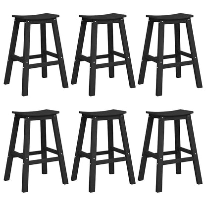 Set Bar da Giardino 6 pcs Nero HDPE