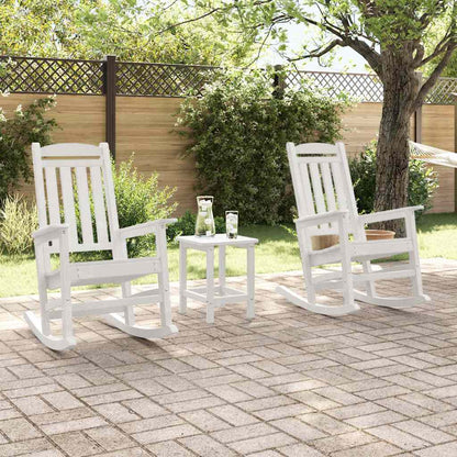 Sedia a dondolo 2 pcs Bianco 92 x 70 x 108 cm Polietilene