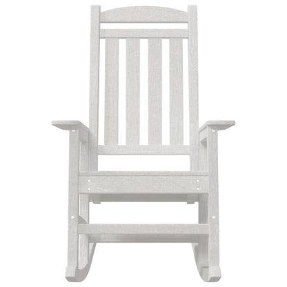 Sedia a dondolo 2 pcs Bianco 92 x 70 x 108 cm Polietilene