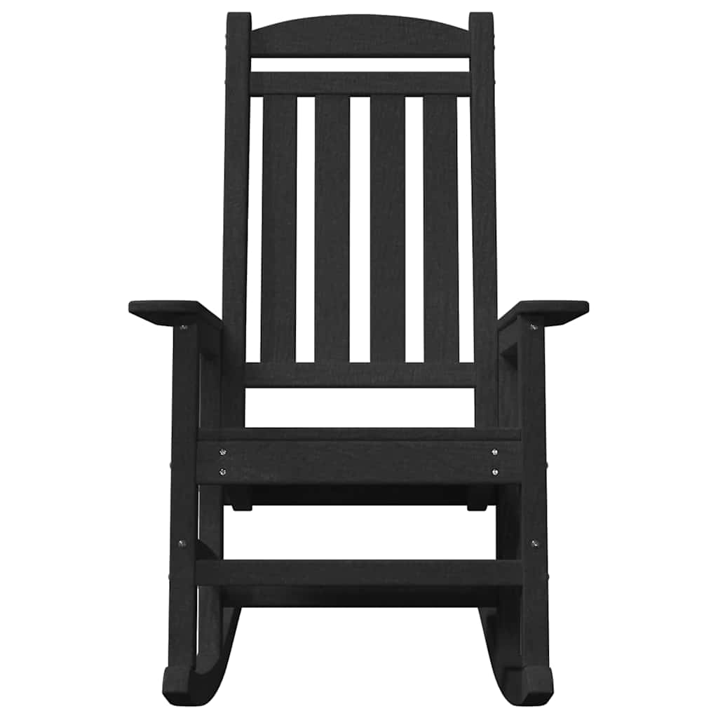 Sedia a dondolo 2 pcs Nero 92 x 70 x 108 cm Polietilene