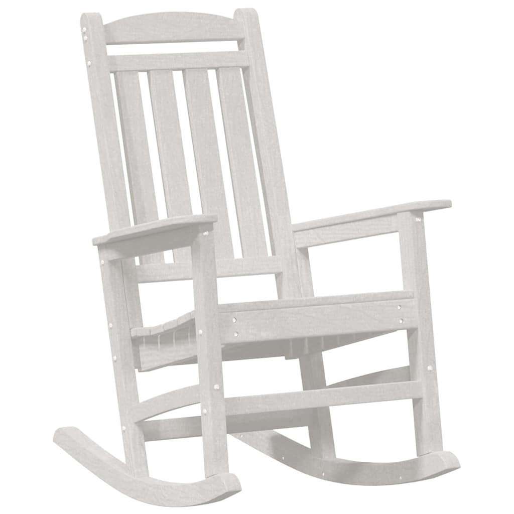 Sedia a dondolo 3 pcs Bianco Polietilene