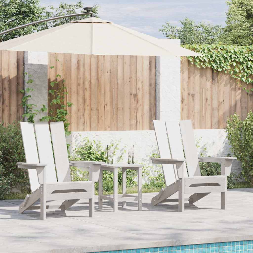 Sedia da Giardino 2 pcs Bianco 80.5 x 74.5 x 92 cm Polietilene