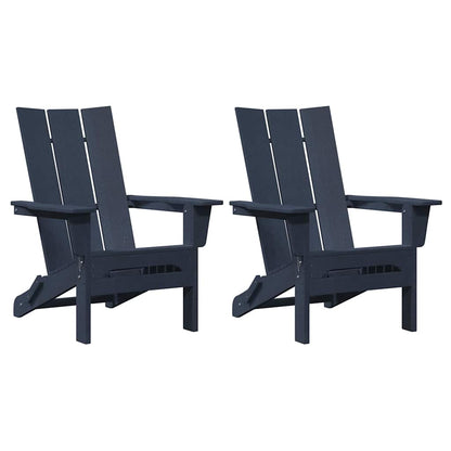 Sedia da Giardino 2 pcs Navy 80.5 x 74.5 x 92 cm Polietilene