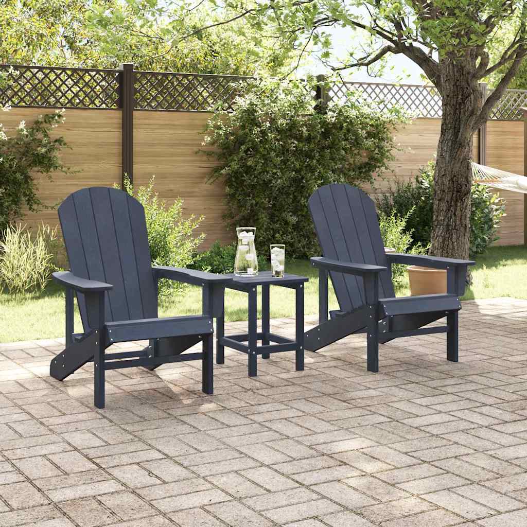 Sedia da Giardino 2 pcs Navy 82 x 74 x 92 cm Polietilene