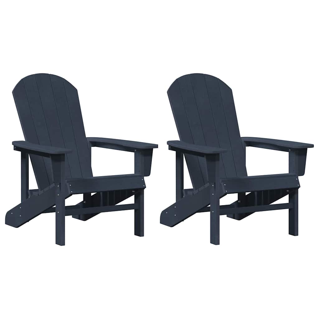 Sedia da Giardino 2 pcs Navy 82 x 74 x 92 cm Polietilene