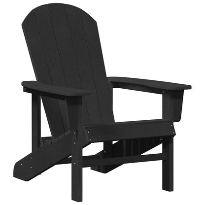 Sedia da Giardino 3 pcs Nero Polietilene
