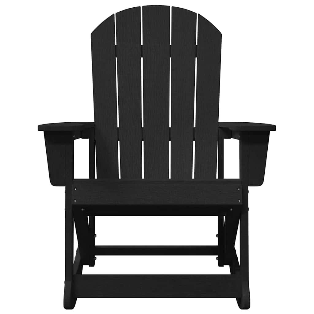 Sdraio Rocking Adirondack 2 pcs Nero HDPE