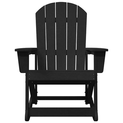Sdraio Rocking Adirondack 2 pcs Nero HDPE