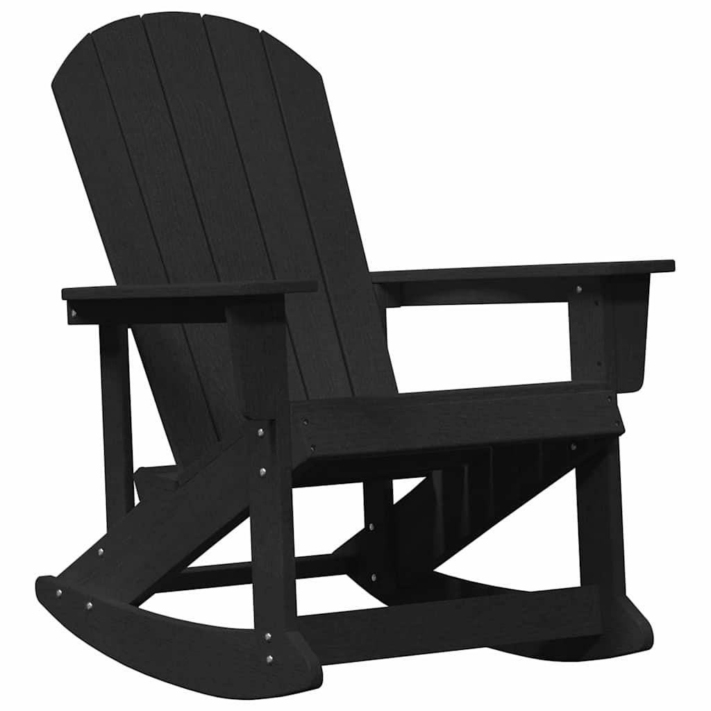 Set Lounge da Giardino 3 pcs Nero HDPE
