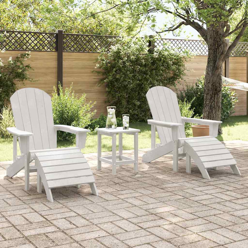 Sedia da Giardino 2 pcs Bianco 83 x 74 x 92 cm Polietilene
