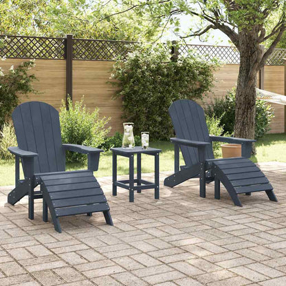 Sedia da Giardino 2 pcs Navy 83 x 74 x 92 cm Polietilene
