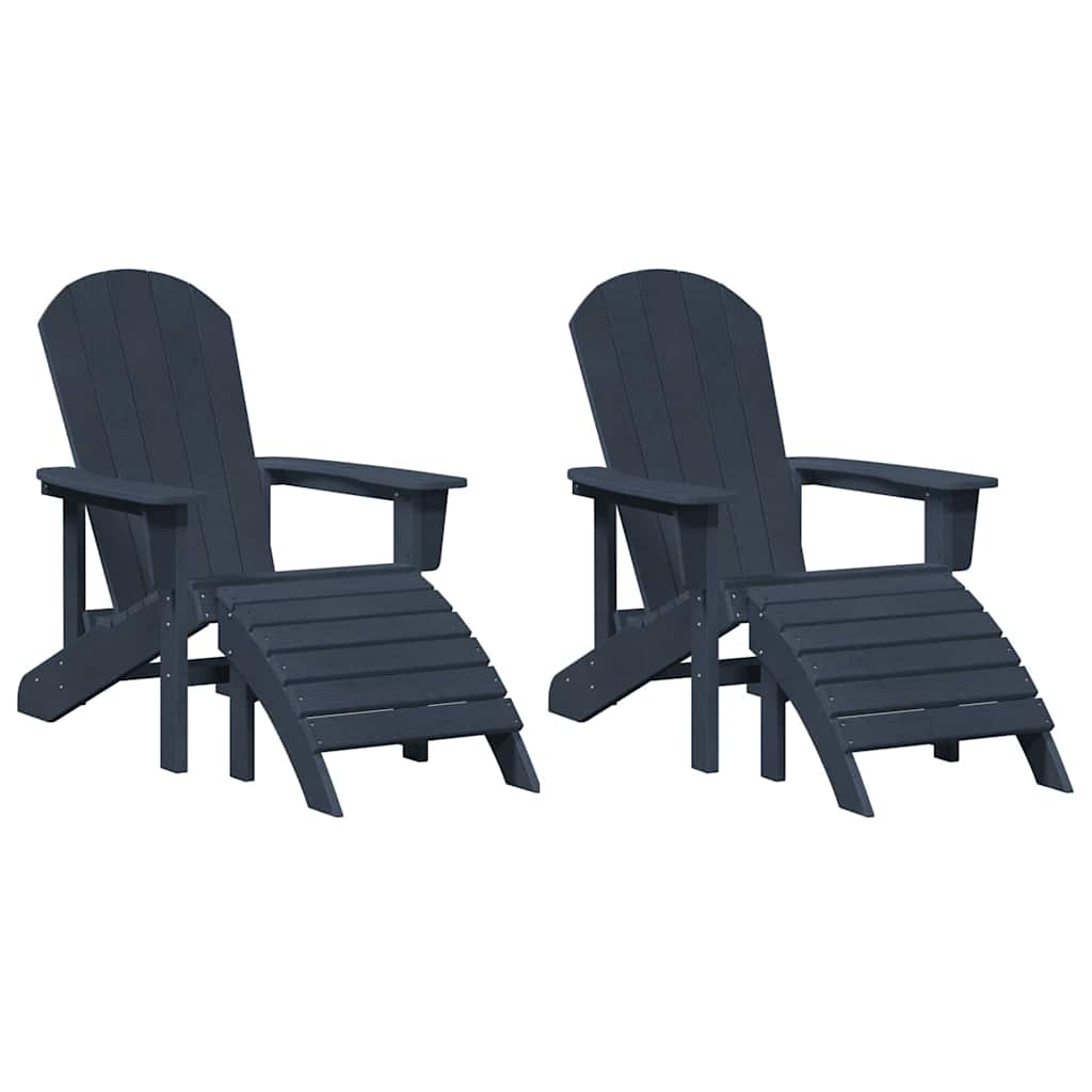 Sedia da Giardino 2 pcs Navy 83 x 74 x 92 cm Polietilene