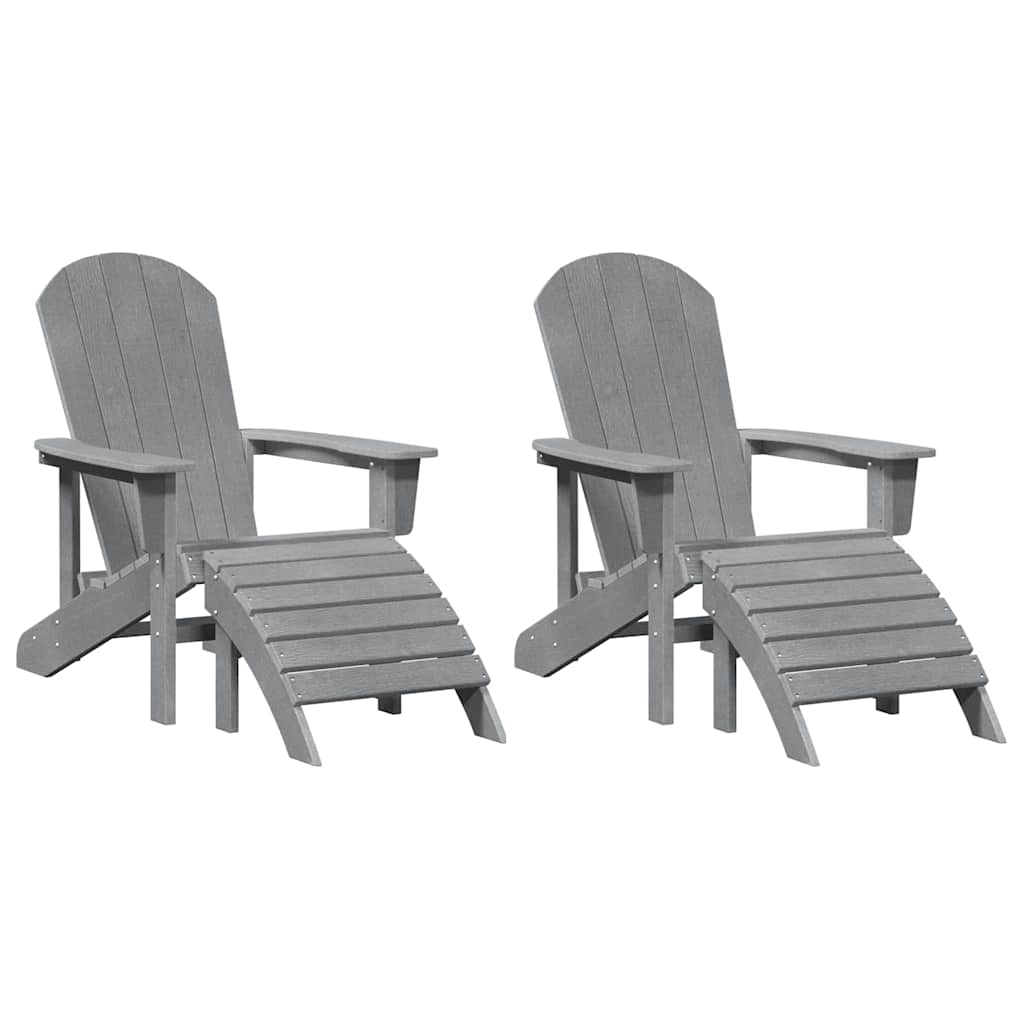 Sedia da Giardino 2 pcs Grigio chiaro 83 x 74 x 92 cm