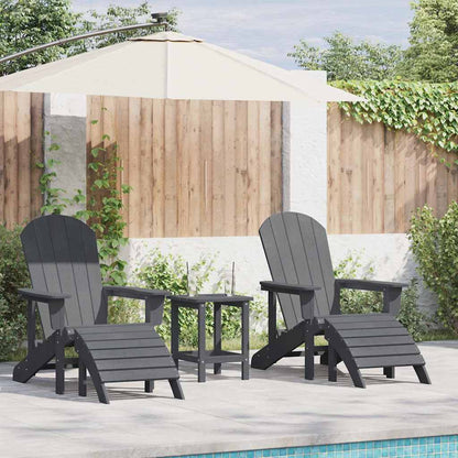Sedia da Giardino 3 pcs Grigio chiaro Polietilene
