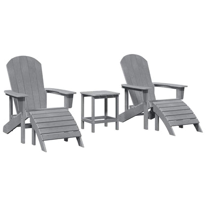 Sedia da Giardino 3 pcs Grigio chiaro Polietilene