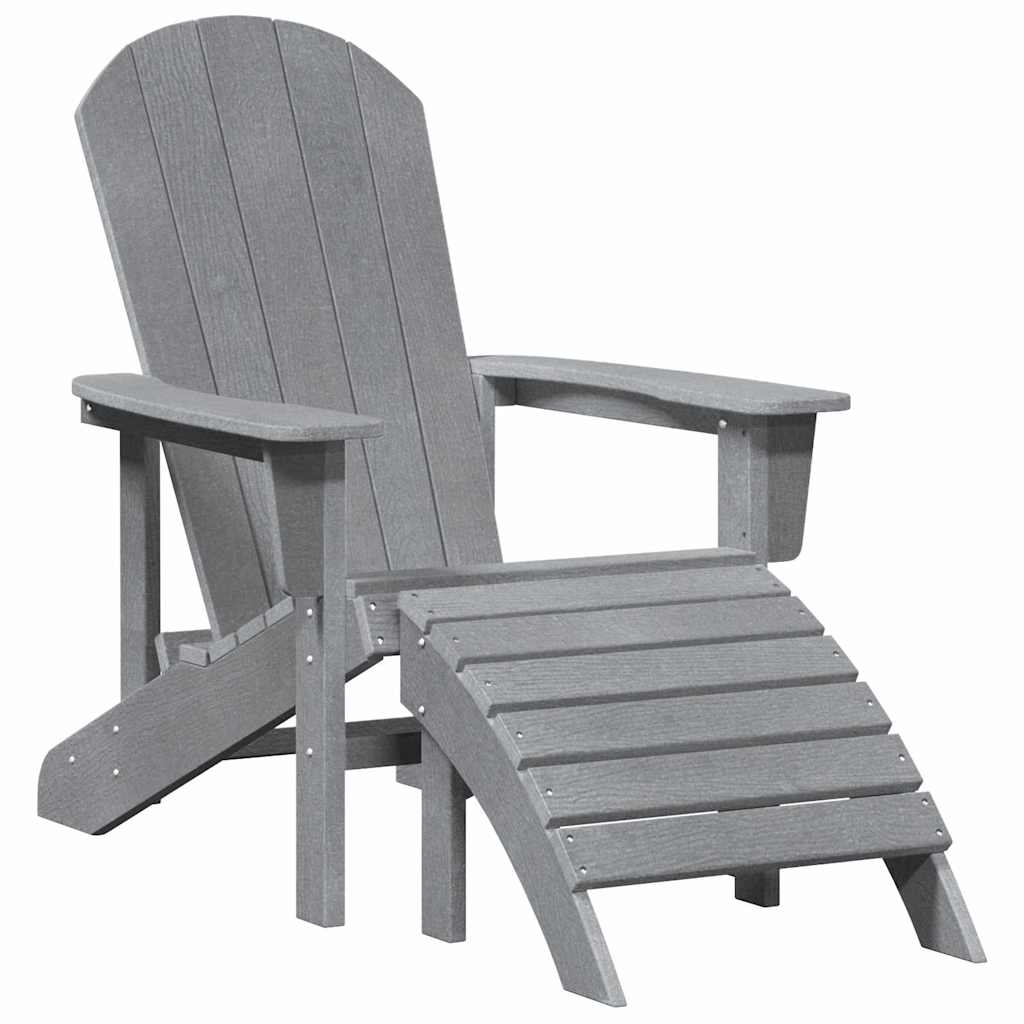Sedia da Giardino 3 pcs Grigio chiaro Polietilene