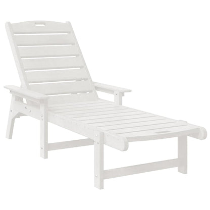 Lettino da sole 2 pcs Bianco 195,5 x 53 x 98,5 cm Polietilene