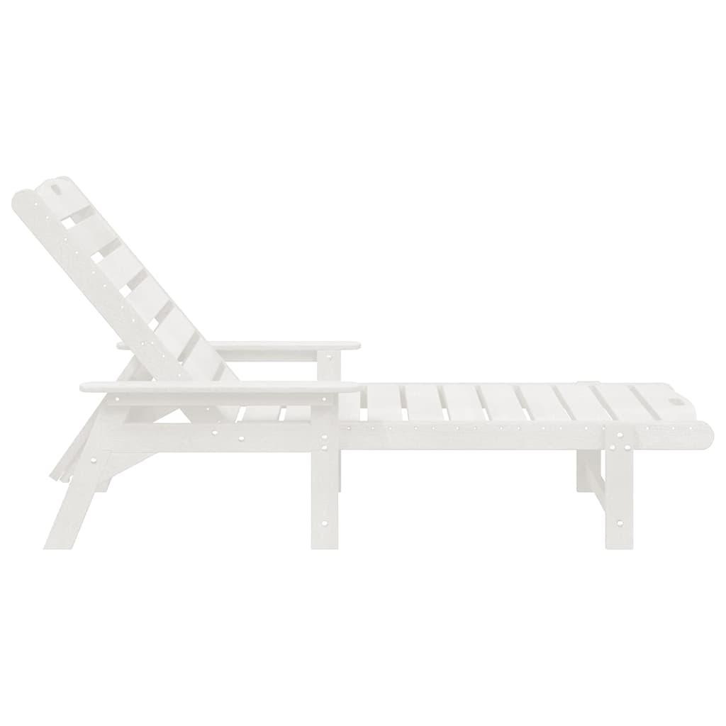 Lettino da sole 2 pcs Bianco 195,5 x 53 x 98,5 cm Polietilene