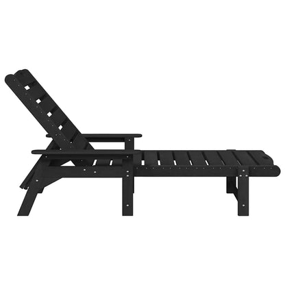 Lettino da sole 2 pcs Nero 195,5 x 53 x 98,5 cm Polietilene