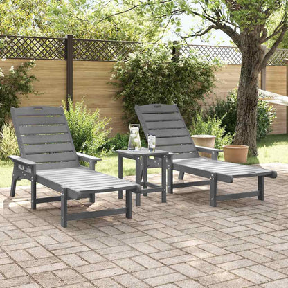 Lettino da sole 2 pcs Grigio chiaro 195,5 x 53 x 98,5 cm