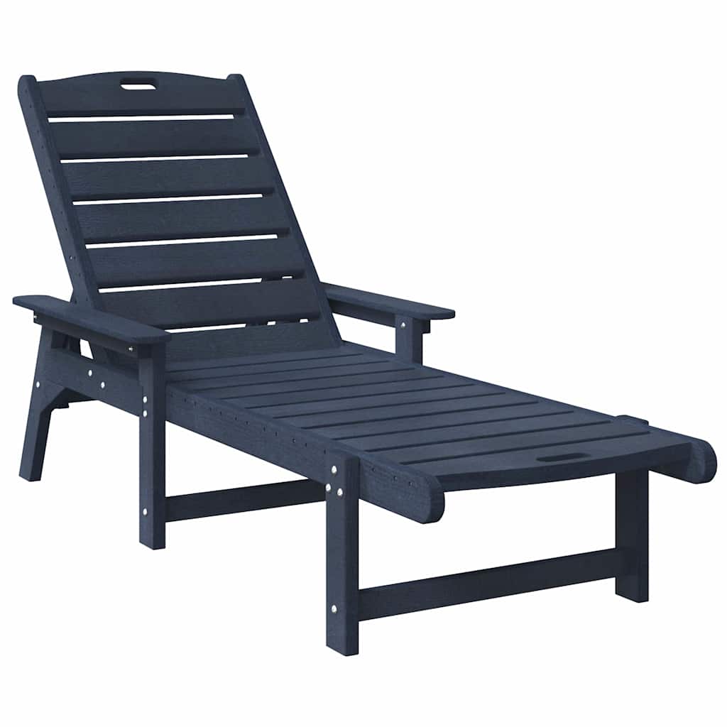 Lettino da sole 3 pcs Navy Polietilene